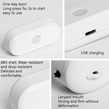 EP206 Hanging Neck Negative Ion Necklace Air Purifier, Black, White