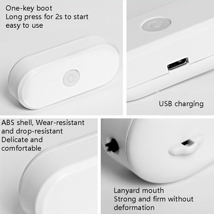 EP206 Hanging Neck Negative Ion Necklace Air Purifier, Black, White