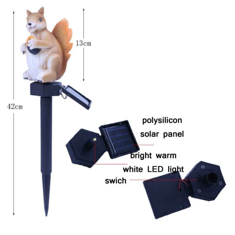 LED Solar Squirrel Lawn Light Outdoor Garden Decoration Landscape Light