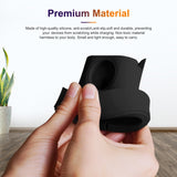 2 In 1 Smart Watch Charging Bracket Desktop Silicone Watch Charging Stand For Apple Watch, Black, White, Pink, Deep Blue, Grey