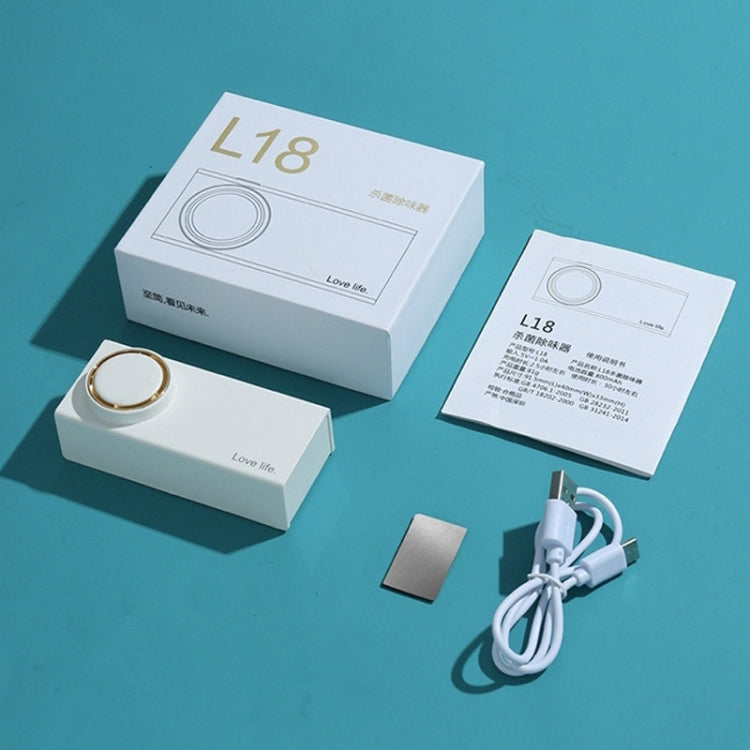 L18 Refrigerator Deodorizer Sterilization Deodorization Odor Preservation Small Household Car Air Purifier, L18 White, L18 Green