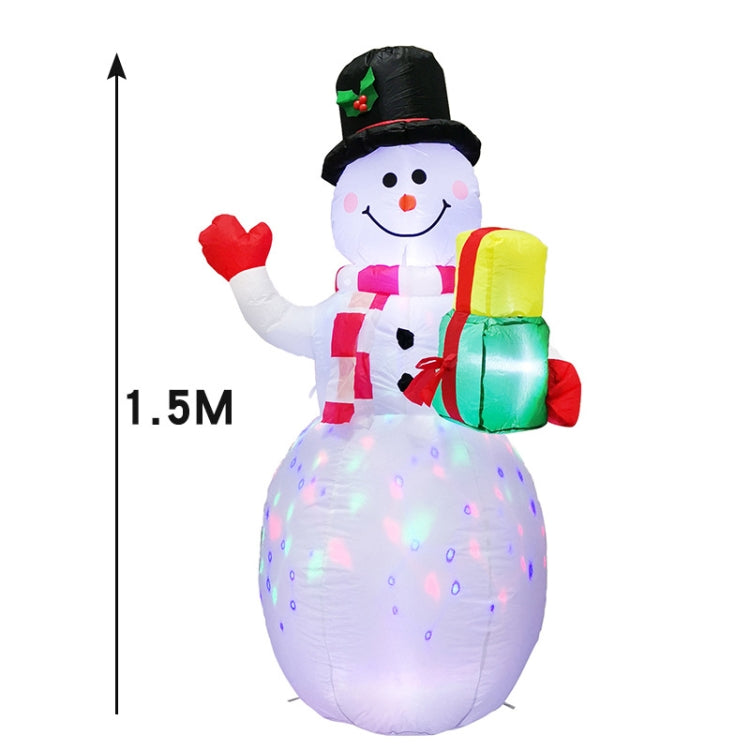 Santa Claus Christmas Tree Snowman Inflatable LED Luminous Christmas Ornaments,, US Plug
