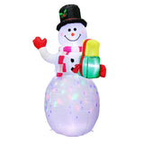 Santa Claus Christmas Tree Snowman Inflatable LED Luminous Christmas Ornaments,, US Plug