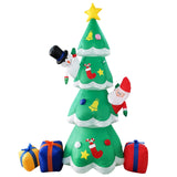 Santa Claus Christmas Tree Snowman Inflatable LED Luminous Christmas Ornaments,, US Plug