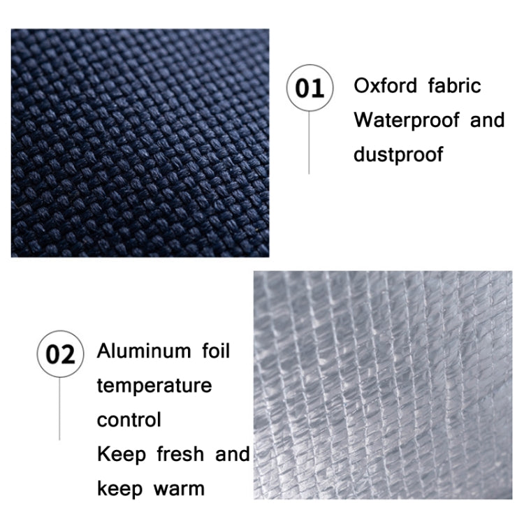 Thickened Aluminum Foil Insulation Lunch Box Bag Waterproof Portable Meal Bag, 20x23x13cm, 24x27x14cm, 26x34x16cm