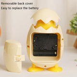 RP001 Cartoon Chicken Eggshell Chicks Alarm Clock Student Gift Children Bedroom Ornaments, White, Yellow