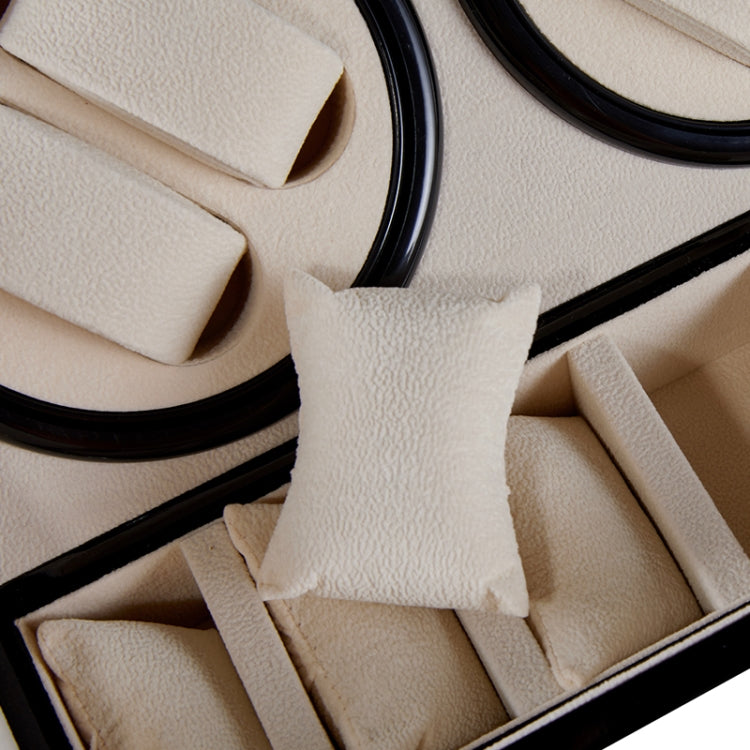 Watch Shaker 4+6 Digits Mechanical Watch Automatic Winding Watch Box Watch Shaker ,US Plug, Red Sandalwood, Black