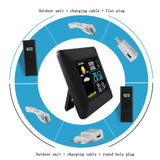Multifunctional Indoor And Outdoor Temperature And Humidity Meter Colorful Screen Weather Clock, TS-A97-EU EU Plug, TS-A97-US US Plug
