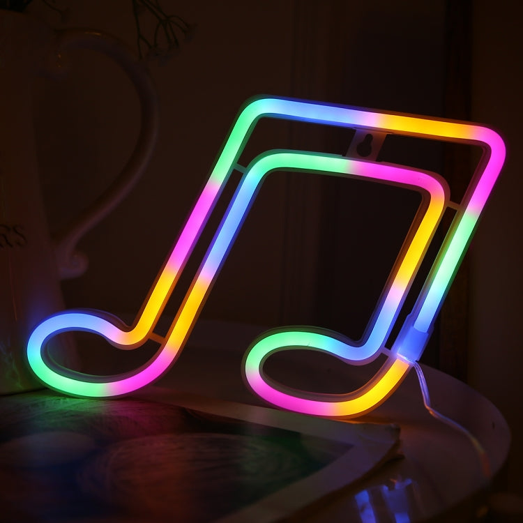 Musical Note Neon Light Modeling Lighting Room Decoration Lights, Blue Light, Red Light, Colorful Light, Pink Light