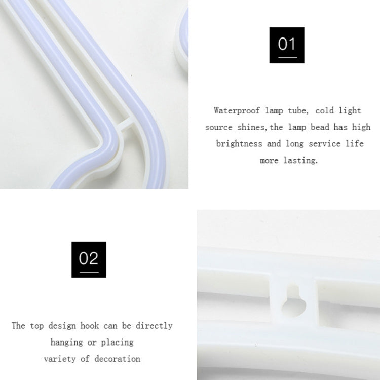 Musical Note Neon Light Modeling Lighting Room Decoration Lights, Blue Light, Red Light, Colorful Light, Pink Light