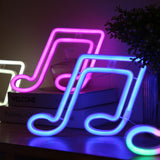 Musical Note Neon Light Modeling Lighting Room Decoration Lights, Blue Light, Red Light, Colorful Light, Pink Light