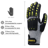 ROTOSAFETY RZT-HFZ20 Shock-Proof Anti-Smashing Anti-Cutting Anti-Collision Gloves TPR Mechanical Maintenance Fire Rescue Miners Mining Anti-Stab Gloves, M, XL