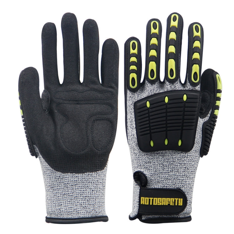 ROTOSAFETY RZT-HFZ20 Shock-Proof Anti-Smashing Anti-Cutting Anti-Collision Gloves TPR Mechanical Maintenance Fire Rescue Miners Mining Anti-Stab Gloves, M, XL
