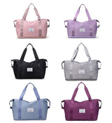 Travel Bag Large Capacity One-Shoulder Handbag Sports Gym Bag Dry And Wet Separation Duffel Bag, Black, Taro Purple, Pink, Grey, Grape Purple, Mist Blue