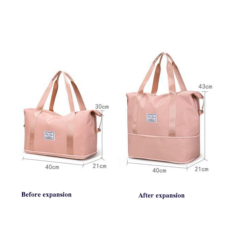 Travel Bag Large Capacity One-Shoulder Handbag Sports Gym Bag Dry And Wet Separation Duffel Bag, Black, Taro Purple, Pink, Grey, Grape Purple, Mist Blue