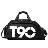 Sports Fitness Bag Large Capacity Luggage Bag Dry Wet Separation With Shoes Position Hand-Held Backpack Travel Bag, Pink White, Pink Yellow, Black and White, Black Yellow, Blue and White, Blue Yellow, Deep Blue White, Dark Blue Yellow, Red White       ...