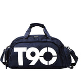 Sports Fitness Bag Large Capacity Luggage Bag Dry Wet Separation With Shoes Position Hand-Held Backpack Travel Bag, Pink White, Pink Yellow, Black and White, Black Yellow, Blue and White, Blue Yellow, Deep Blue White, Dark Blue Yellow, Red White       ...
