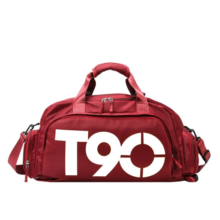 Sports Fitness Bag Large Capacity Luggage Bag Dry Wet Separation With Shoes Position Hand-Held Backpack Travel Bag, Pink White, Pink Yellow, Black and White, Black Yellow, Blue and White, Blue Yellow, Deep Blue White, Dark Blue Yellow, Red White       ...