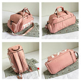 Sports Fitness Bag Large Capacity Luggage Bag Dry Wet Separation With Shoes Position Hand-Held Backpack Travel Bag, Pink White, Pink Yellow, Black and White, Black Yellow, Blue and White, Blue Yellow, Deep Blue White, Dark Blue Yellow, Red White       ...