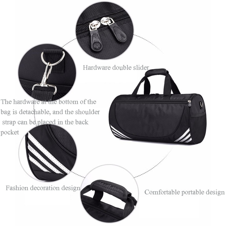 Leisure Sports Fitness Bag Men And Women One-Shoulder Diagonal Portable Cylindrical Travel Bag, Small