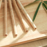 10 PCS Juice Coffee Pearl Milk Tea Natural Degradable Bamboo Straw, Style:, 20cm Flat, 20cm Oblique