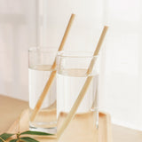10 PCS Juice Coffee Pearl Milk Tea Natural Degradable Bamboo Straw, Style:, 20cm Flat, 20cm Oblique