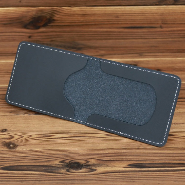 1063 Leather Driving License Holder Retro Wallet, Navy Blue, Dark Brown, Yellow Brown, Red Brown Navy Blue