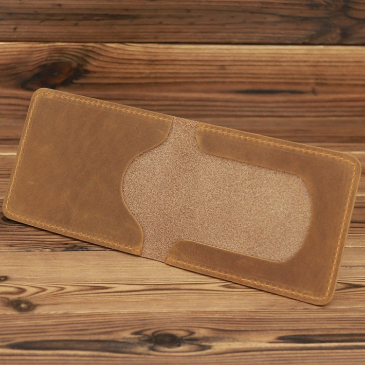 1063 Leather Driving License Holder Retro Wallet, Navy Blue, Dark Brown, Yellow Brown, Red Brown Yellow Brown