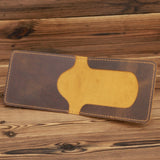 1063 Leather Driving License Holder Retro Wallet, Navy Blue, Dark Brown, Yellow Brown, Red Brown Red Brown