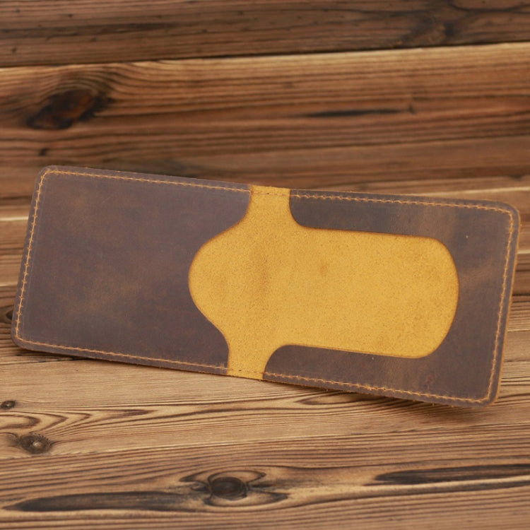 1063 Leather Driving License Holder Retro Wallet, Navy Blue, Dark Brown, Yellow Brown, Red Brown Red Brown