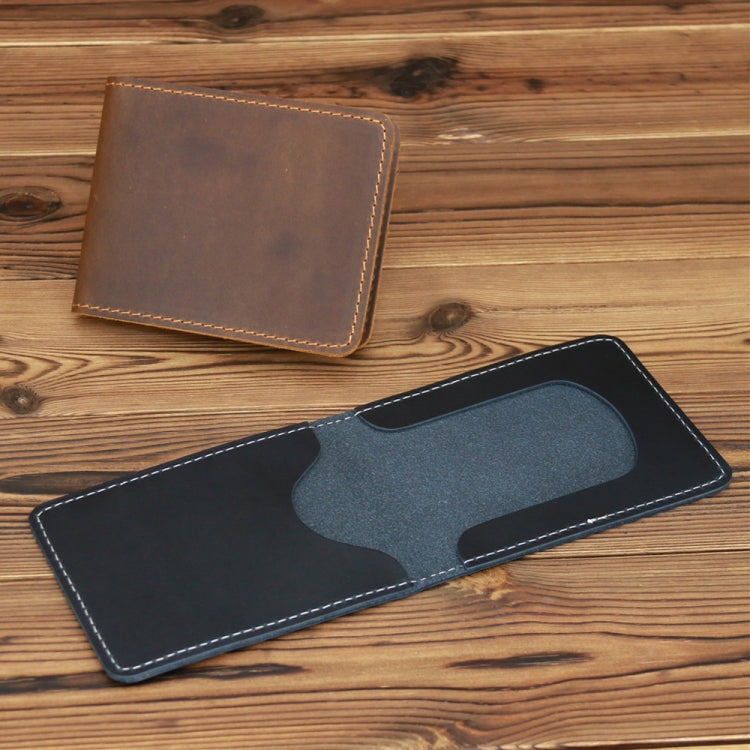 1063 Leather Driving License Holder Retro Wallet, Navy Blue, Dark Brown, Yellow Brown, Red Brown