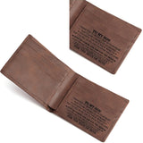 Vintage PU Leather Men Lettering Wallet, 01 To Son, 02 To Grandson, 03 To Husband