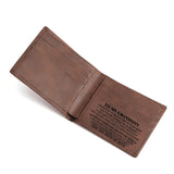 Vintage PU Leather Men Lettering Wallet, 01 To Son, 02 To Grandson, 03 To Husband 02 To Grandson