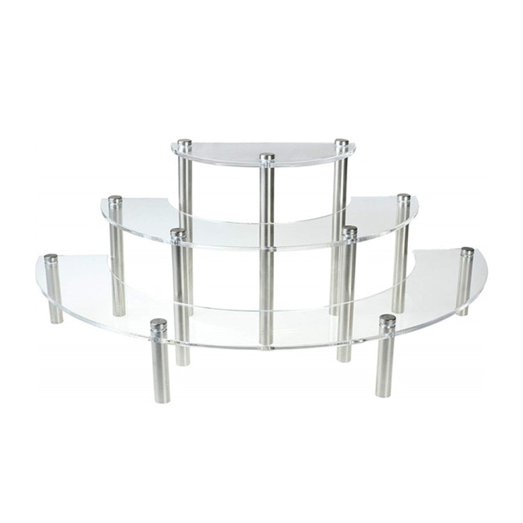 3-Layer Acrylic Cake Display Stand Cosmetic Display Stand, 2 PCS 2 PCS Transparent