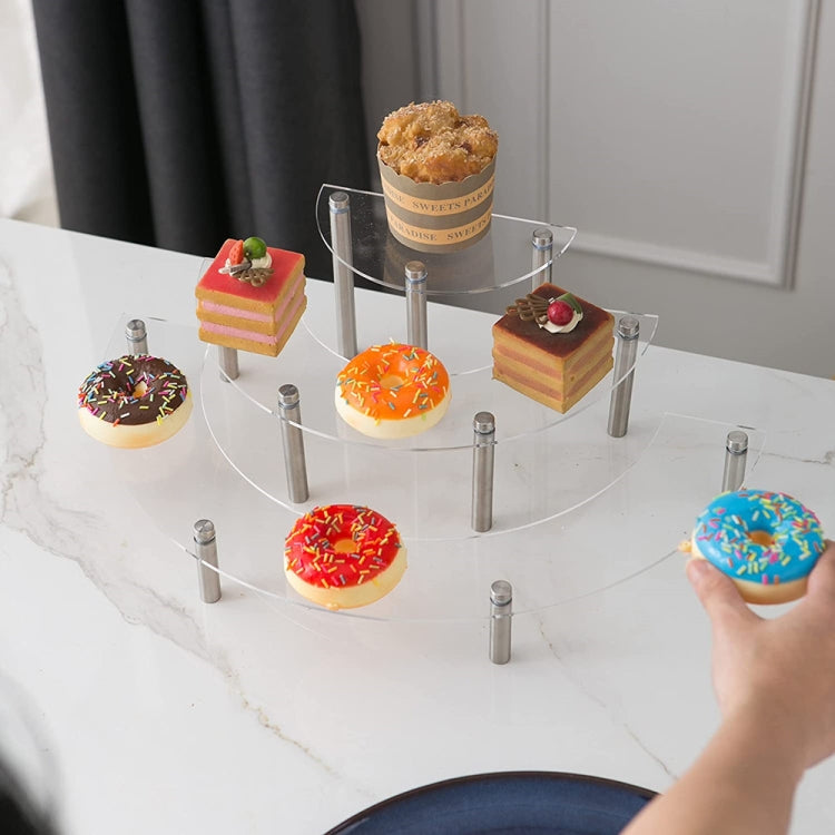 3-Layer Acrylic Cake Display Stand Cosmetic Display Stand, 2 PCS