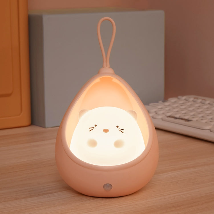 TL15 Cartoon Body Sensing Bedside Cabinet USB Charging Night Light, Pink Cat, Blue Cat, White Cat, Pink Rabbit, Blue Rabbit, White Rabbit Pink Cat