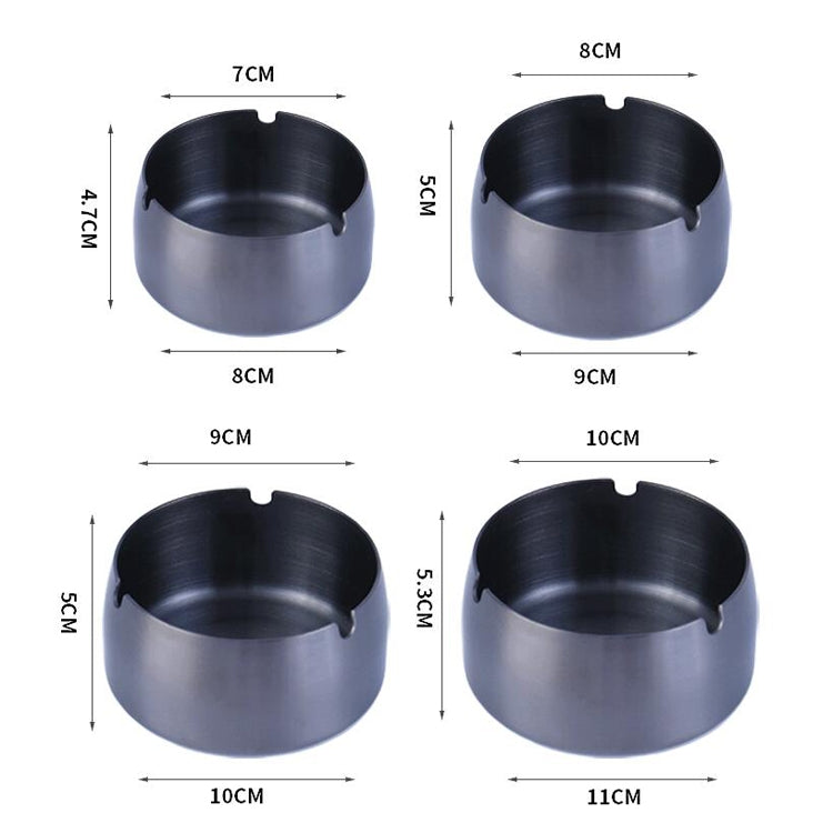 Thickened Stainless Steel Ashtray Windproof And Drop-Proof Ashtray, Small, Medium, Large, Extra Large