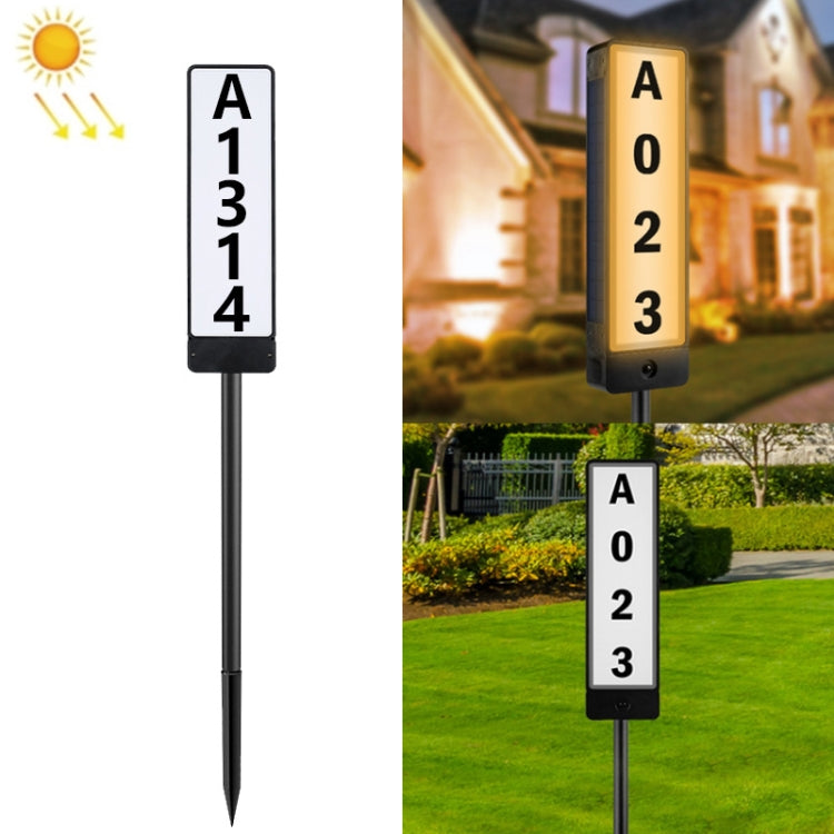 TS-G6704 Solar Dual-Color Temperature Ground Plug House Number Lawn Light, TS-G6704 TS-G6704