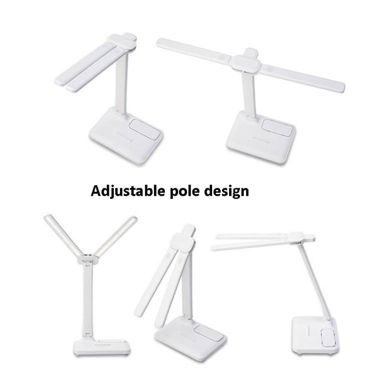 Double Head Lighting LED Charging Desk Lamp,Style:, Plug-in Version+Cable, Rechargeable 3600mAh+Cable, Rechargeable 4000mAh+Cable