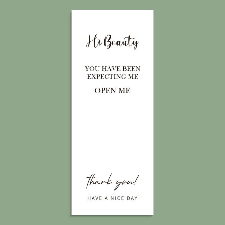 50 Sheets / Bag Rectangular Sticker Gift Box Sealed Sticker Packaging Supplies, B1, B2, B3, B4