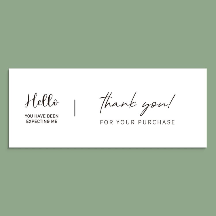 50 Sheets / Bag Rectangular Sticker Gift Box Sealed Sticker Packaging Supplies, B1, B2, B3, B4