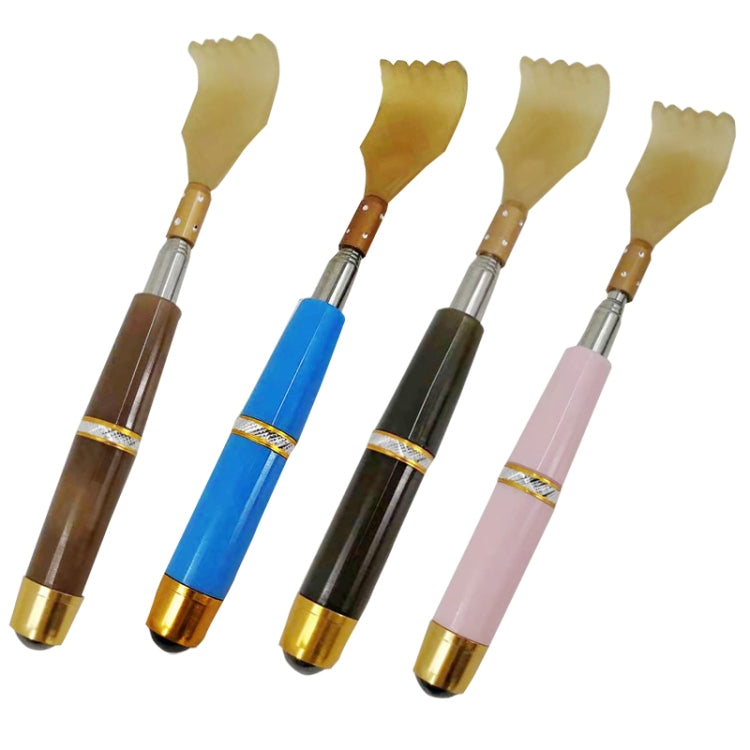Magnetic Tickling Retractable Back Scratcher, Brown, Ink Green, Pink, Blue