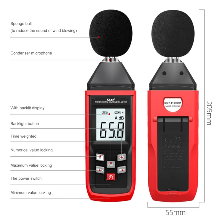 TASI TA8151 Noise Measurement Sound Decibel Meter, TA8151 - Zen Craft