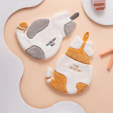 Home Kitchen Bathroom Cute Cat Hand Towel, Yellow, Grey