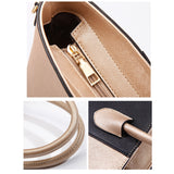 20822 4 in 1 Fashion Diagonal Handbags PU Large-Capacity Bag, Black Gold, Pink White, Blue Black, Black White