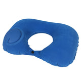 Travel Inflatable Press U-Shaped Neck Guard Pillow, Flocked U009-01（Peacock Green ）, Flocked U009-03（Light Gray）, Flocked U009-04（Medium Blue）, Flocked U009-02（Rose Red）, Flocked U009-05（Dark Blue）, Flocked U009-060（Sky Blue）, Flocked U009-070（Orange） ... Flocked U009-04（Medium Blue）