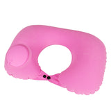 Travel Inflatable Press U-Shaped Neck Guard Pillow, Flocked U009-01（Peacock Green ）, Flocked U009-03（Light Gray）, Flocked U009-04（Medium Blue）, Flocked U009-02（Rose Red）, Flocked U009-05（Dark Blue）, Flocked U009-060（Sky Blue）, Flocked U009-070（Orange） ... Flocked U009-02（Rose Red）