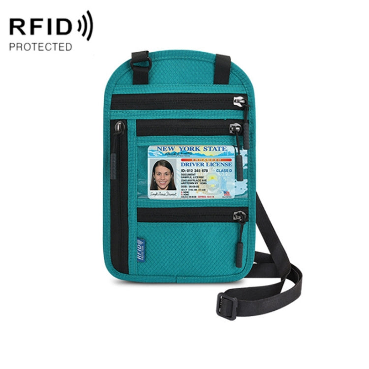 RFID Multi-Function Halter Passport Bag Certificate Protection Cover, Black, Light Grey, Dark Gray, Lake Blue, Rose Red