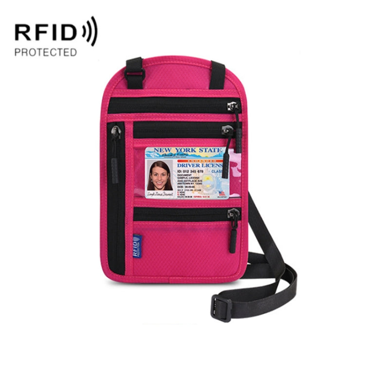 RFID Multi-Function Halter Passport Bag Certificate Protection Cover, Black, Light Grey, Dark Gray, Lake Blue, Rose Red