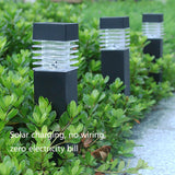 Solar Waterproof Outdoor Landscape Square Column Lawn Light, White Light, Yellow Light, Color Light